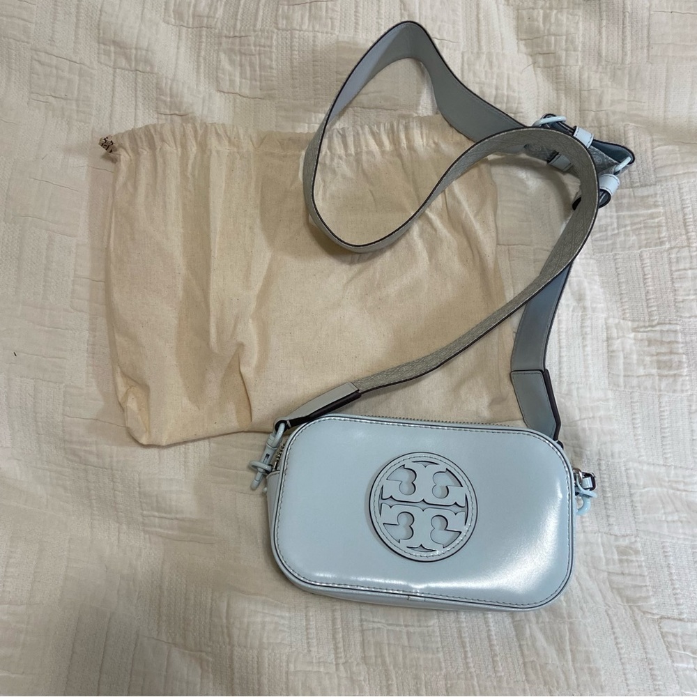 Tory Burch Mini Miller Ice Blue Crossbody Bag